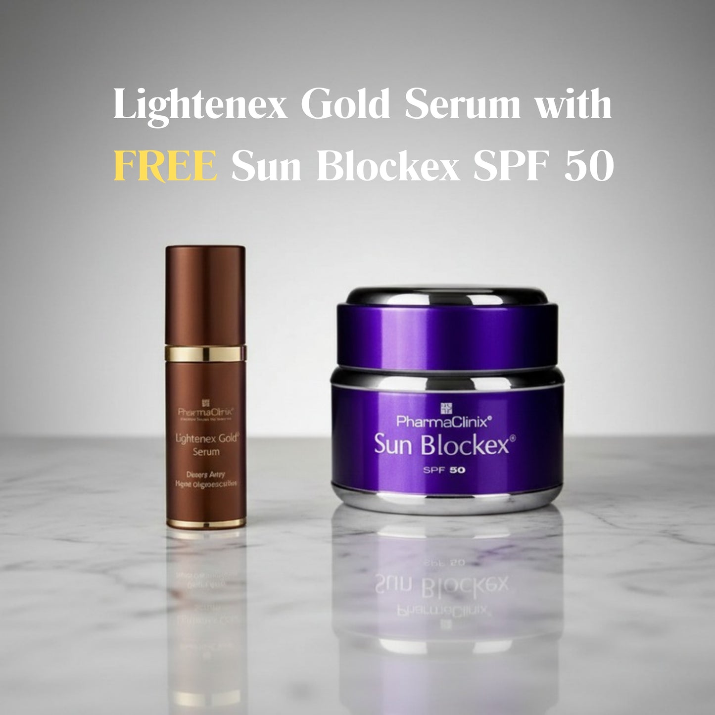Lightenex Gold Serum with Free Sun Blockex SPF 50